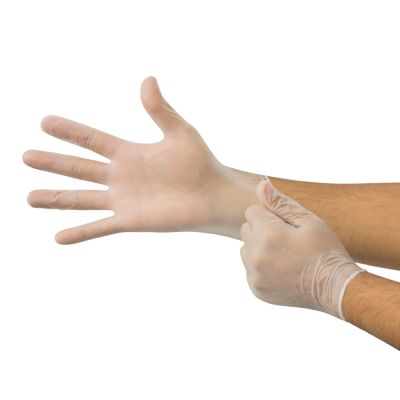 Handschoen Vinyl gepoederd - Maat L